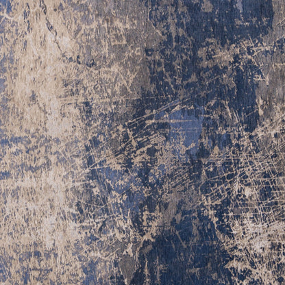 7 x 9 Blue & Gray Non Skid Rug