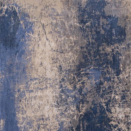 7 x 9 Blue & Gray Non Skid Rug