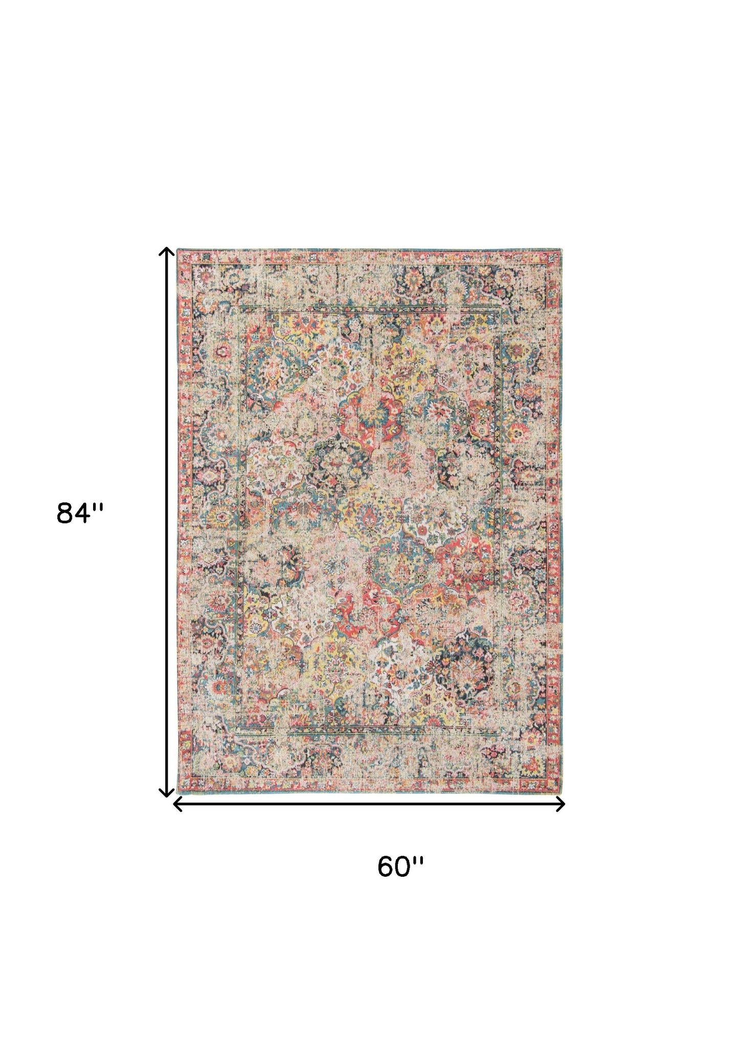 6 x 8 Red Oriental Non Skid Rug