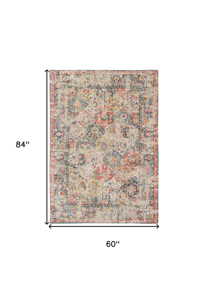 6 x 8 Red Oriental Non Skid Rug