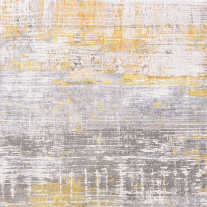 6 x 8 Gray & Yellow Non Skid Rug