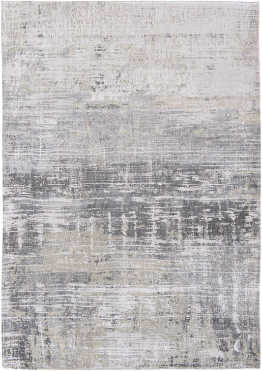 6 x 8 Gray & White Non Skid Rug