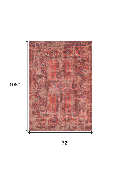 7 x 9 Red Oriental Non Skid Rug