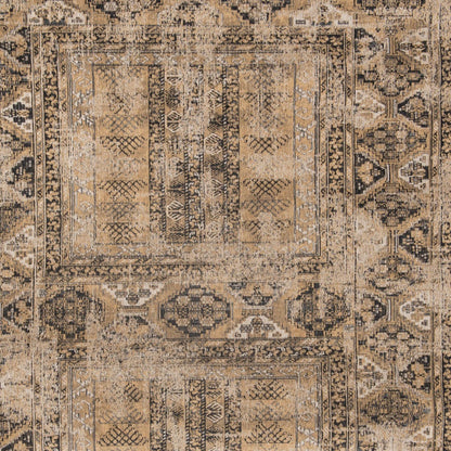 6 x 8 Brown Oriental Non Skid Rug