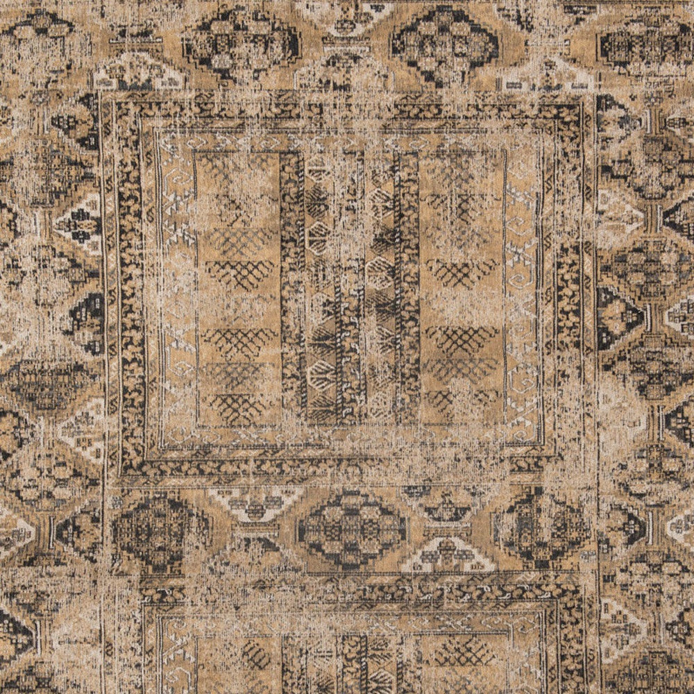 7 x 9 Brown Oriental Non Skid Rug