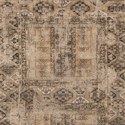 7 x 9 Brown Oriental Non Skid Rug