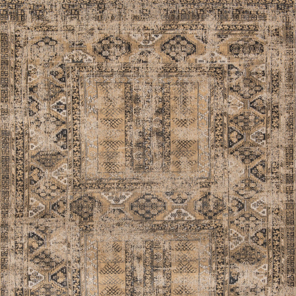 7 x 9 Brown Oriental Non Skid Rug