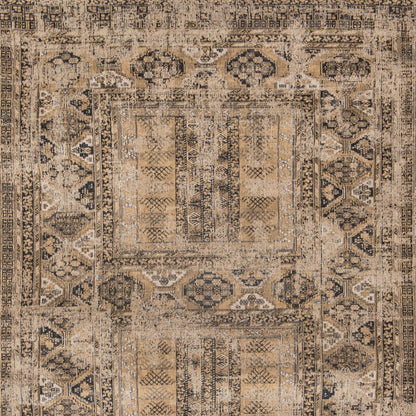7 x 9 Brown Oriental Non Skid Rug