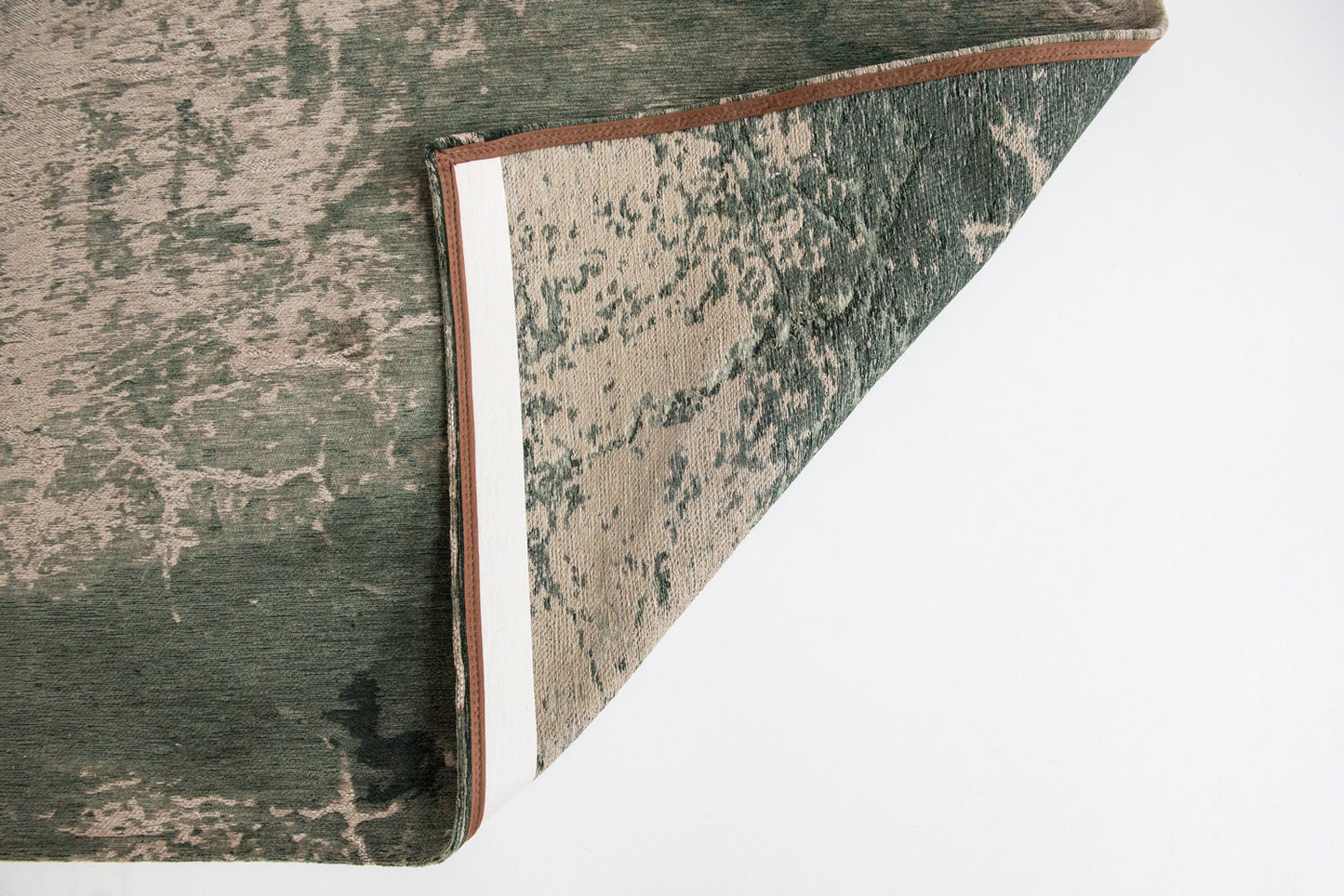 6 x 8 Beige & Green Non Skid Rug