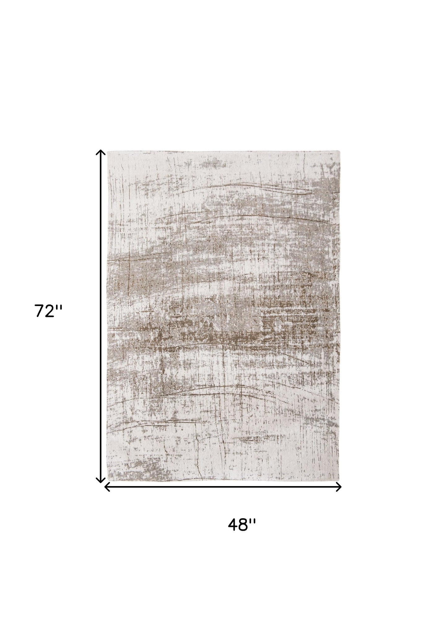 5 x 7 Gray & Beige Non Skid Rug