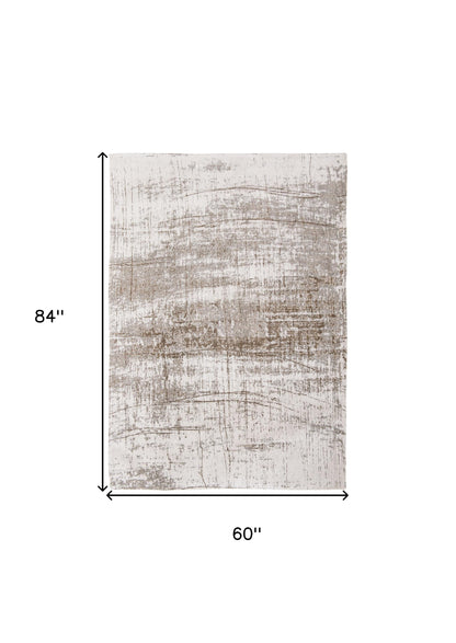 6 x 8 Gray & Beige Non Skid Rug
