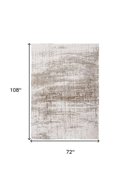 7 x 9 Gray & Beige Non Skid Rug