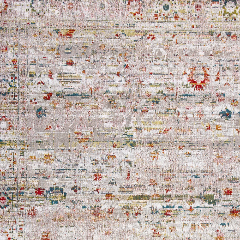 7 x 9 White Oriental Non Skid Rug