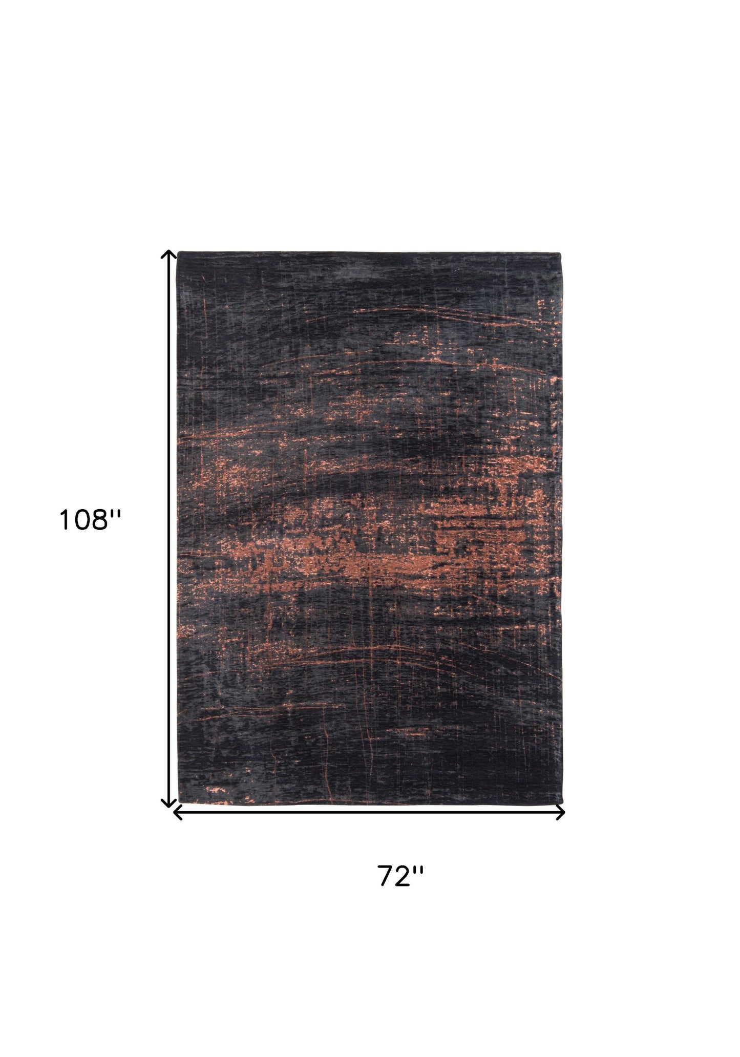 7 x 9 Black & Gold Non Skid Rug
