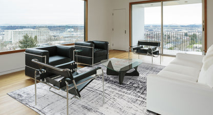 5 x 7 Black & White Non Skid Rug