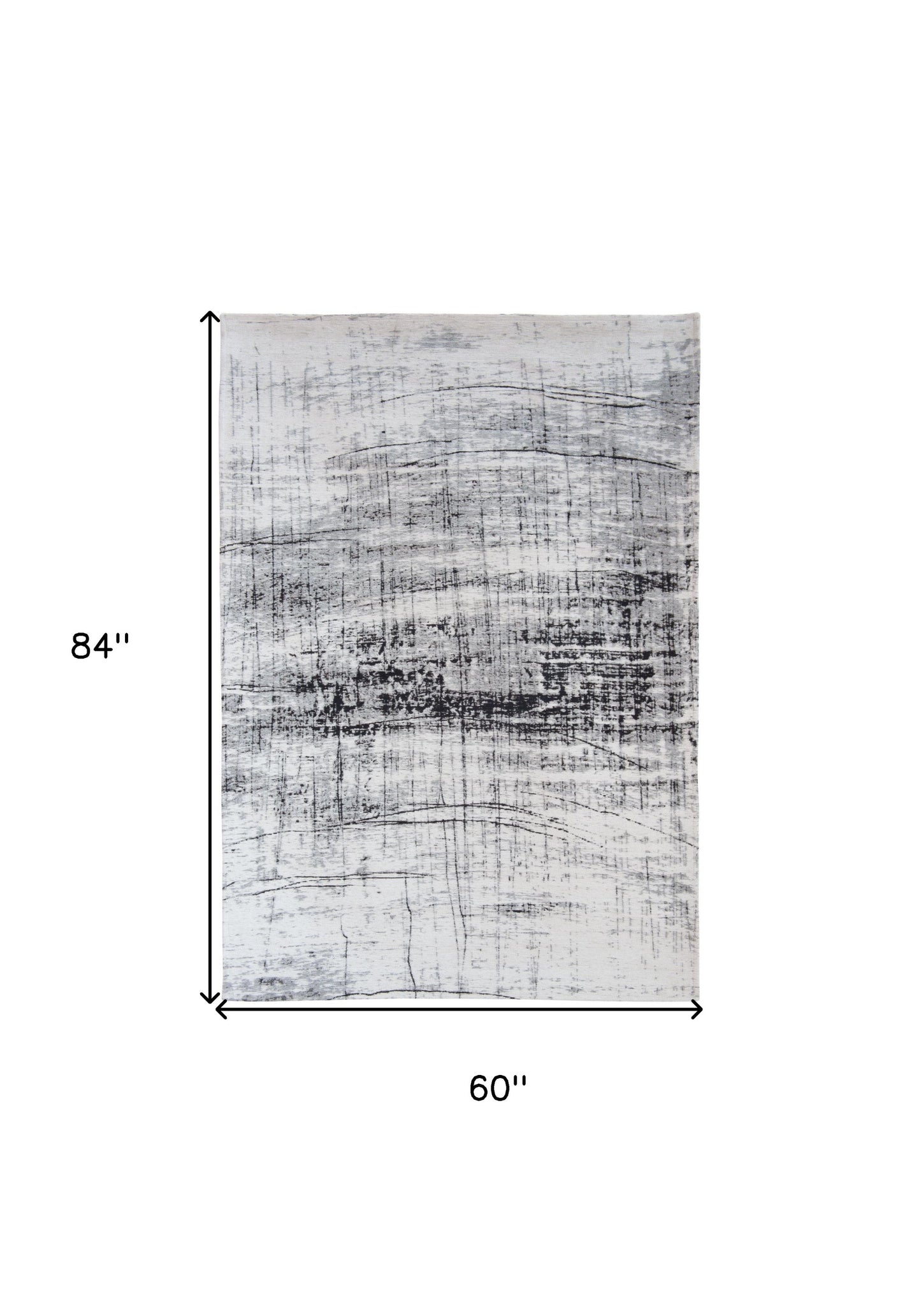 6 x 8 Black & White Non Skid Rug