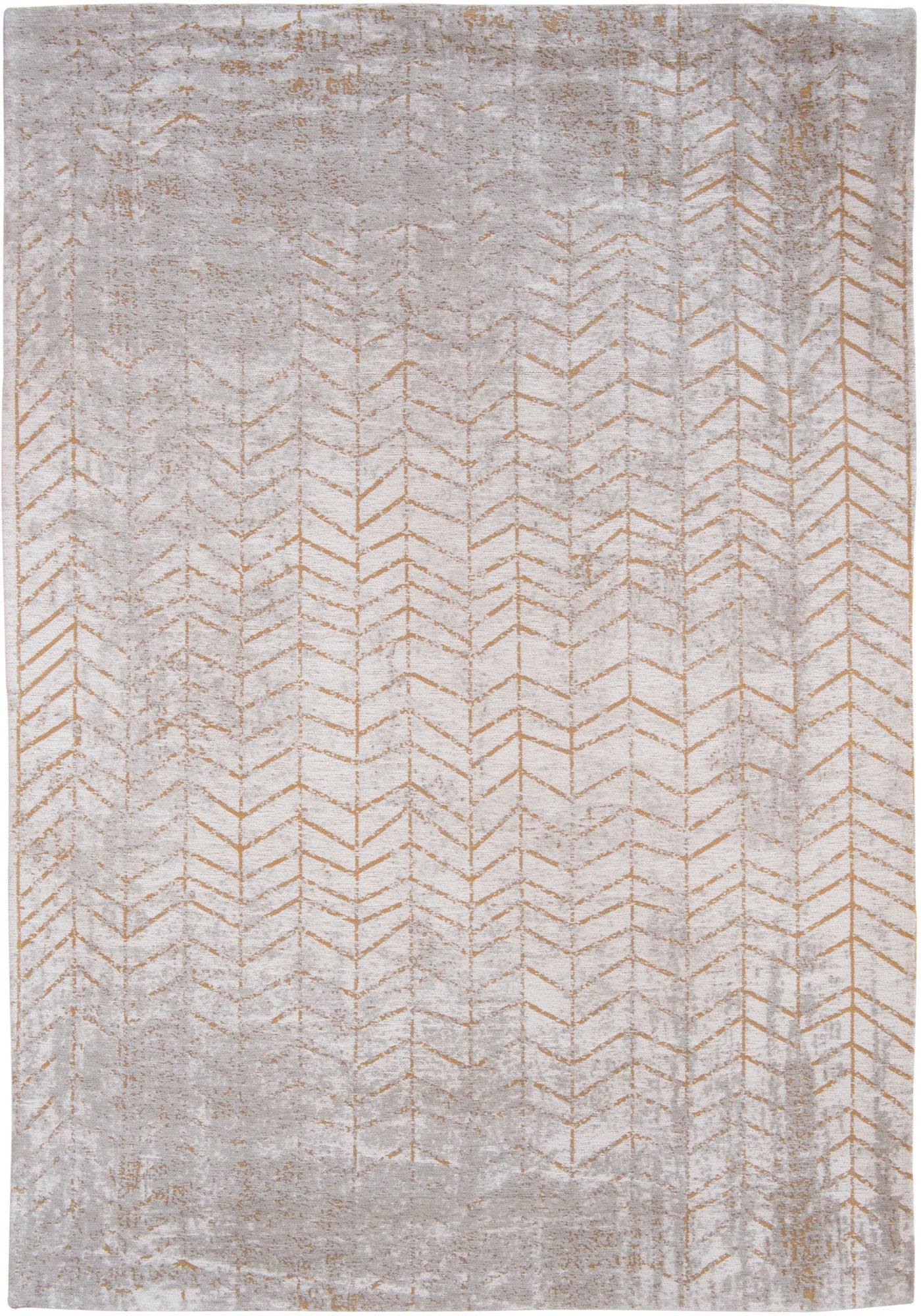 7 x 9 Gray & Yellow Chevron Non Skid Rug