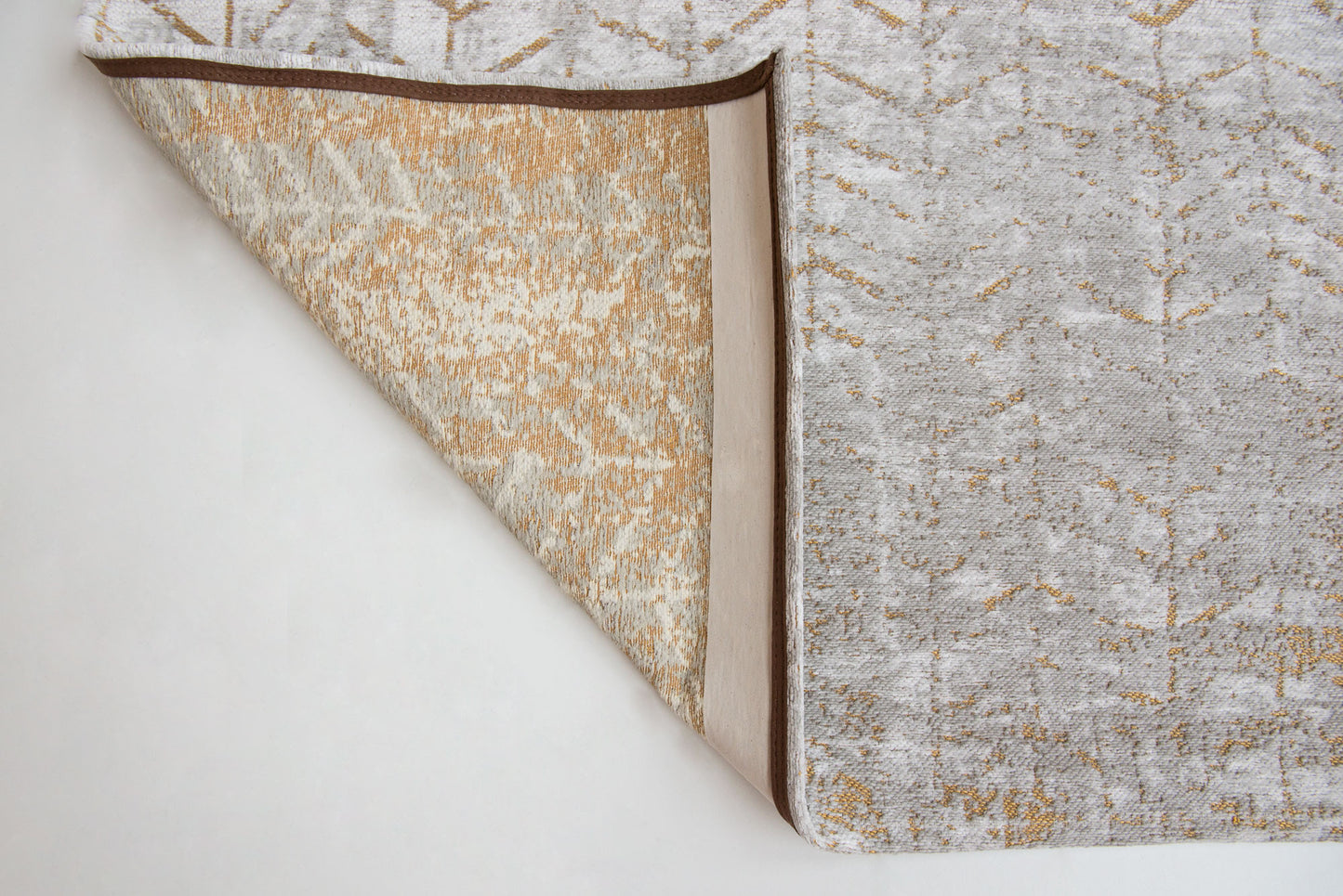 7 x 9 Gray & Yellow Chevron Non Skid Rug