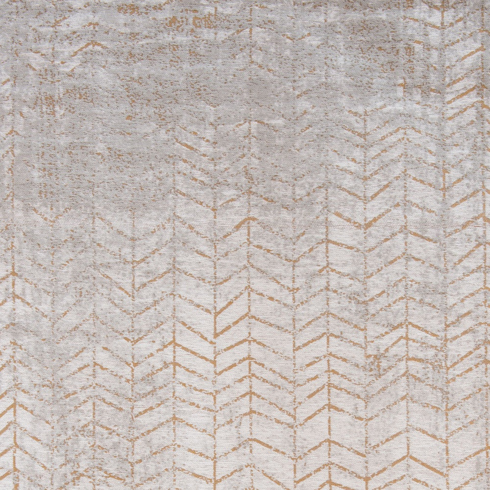 7 x 9 Gray & Yellow Chevron Non Skid Rug
