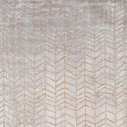 7 x 9 Gray & Yellow Chevron Non Skid Rug