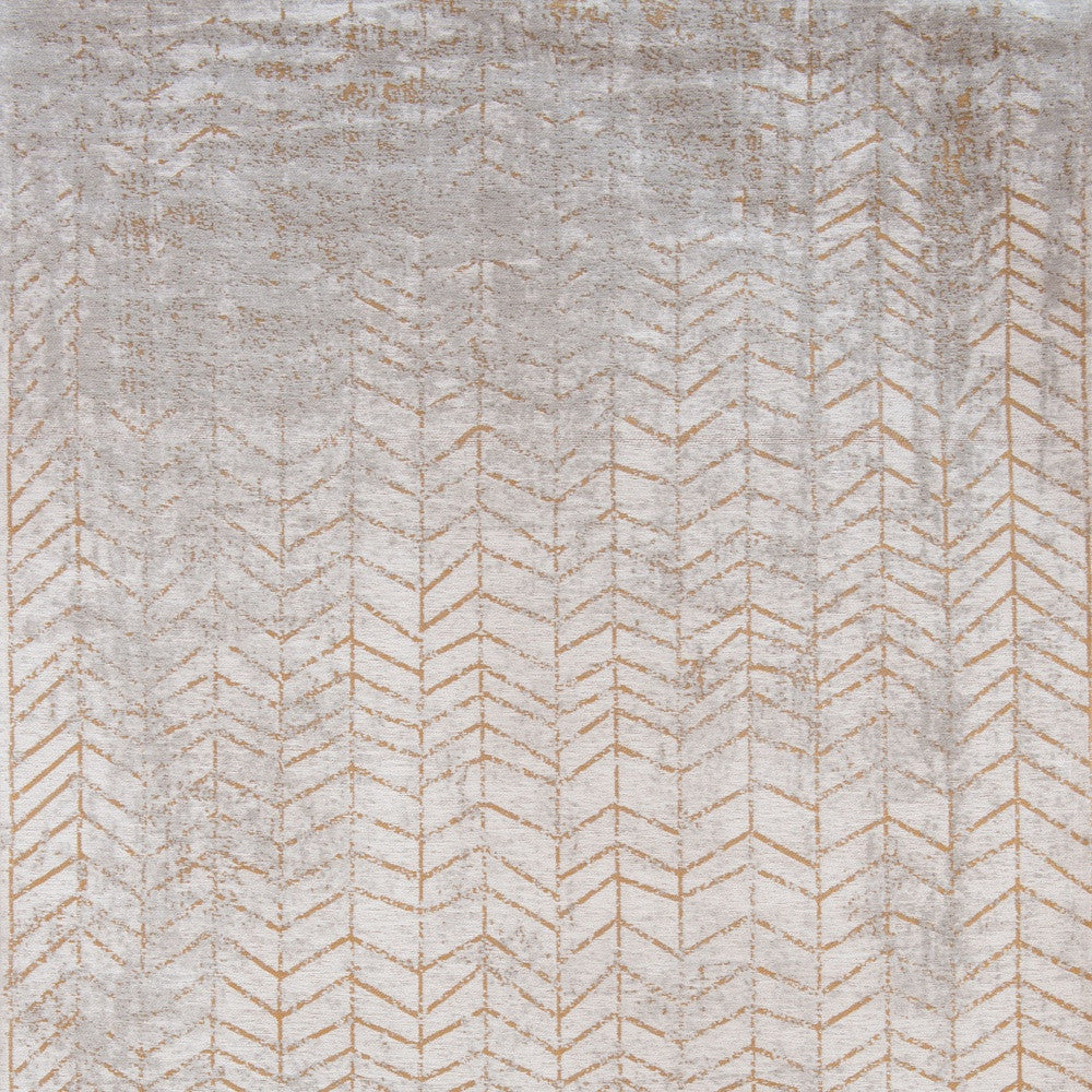 7 x 9 Gray & Yellow Chevron Non Skid Rug