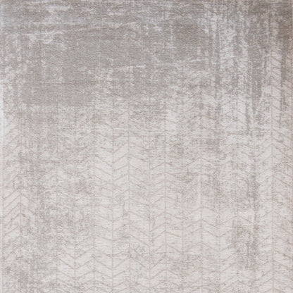 5 x 7 Gray & White Chevron Non Skid Rug
