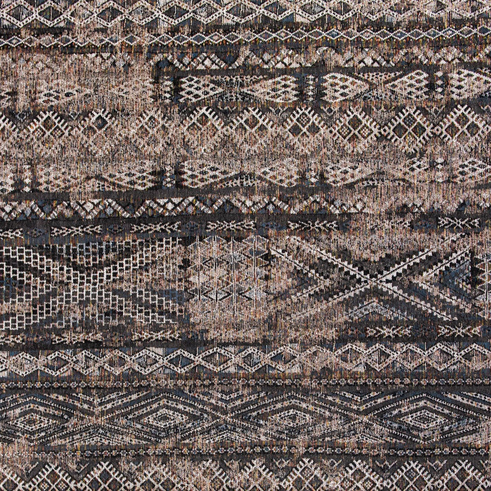 5 x 7 Gray & Beige Oriental Non Skid Rug