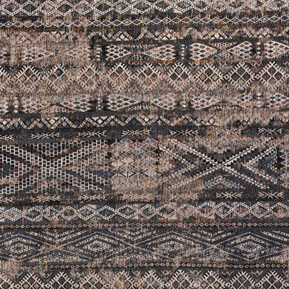 5 x 7 Gray & Beige Oriental Non Skid Rug