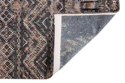 6 x 8 Gray & Beige Oriental Non Skid Rug
