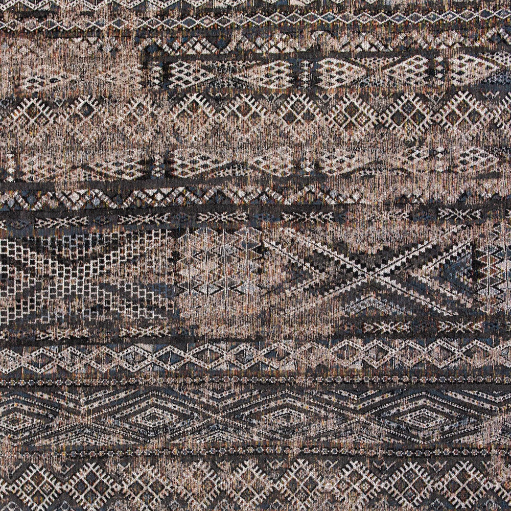 6 x 8 Gray & Beige Oriental Non Skid Rug
