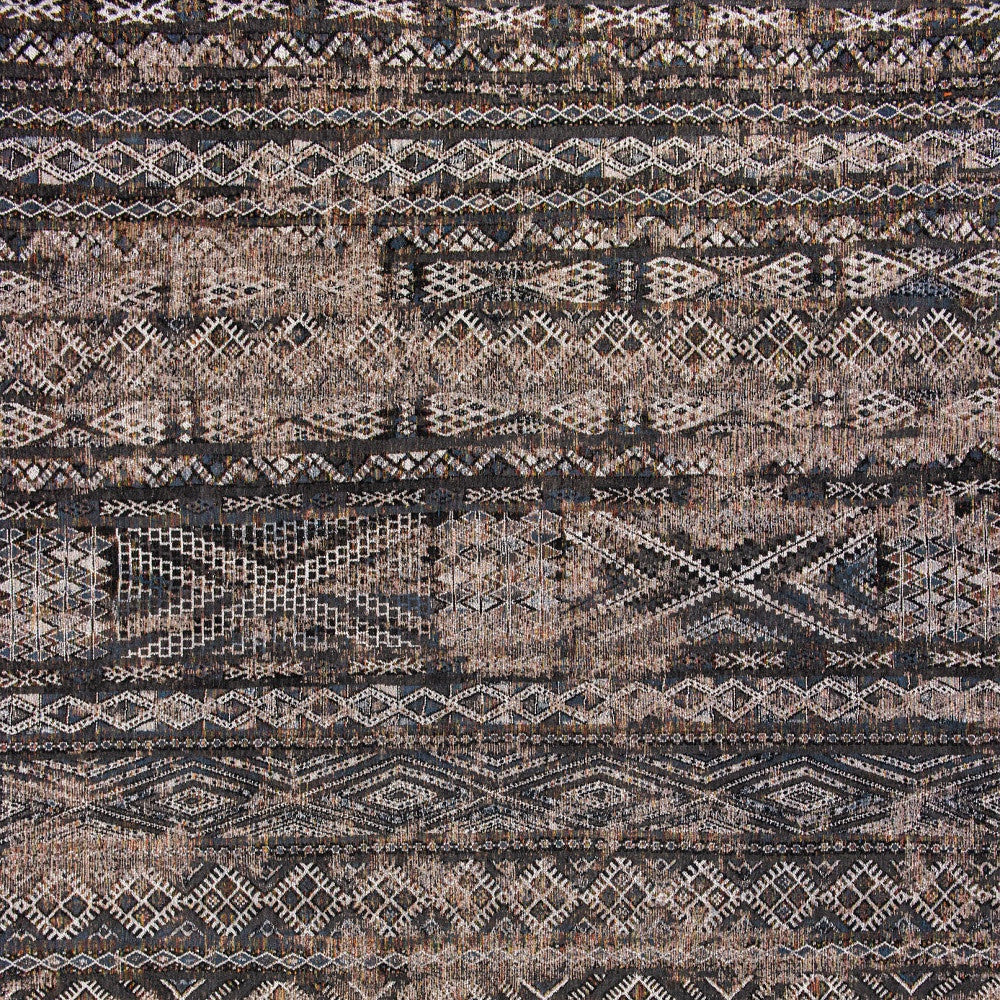 6 x 8 Gray & Beige Oriental Non Skid Rug