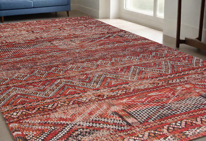5 x 7 Red & Gray Oriental Non Skid Rug