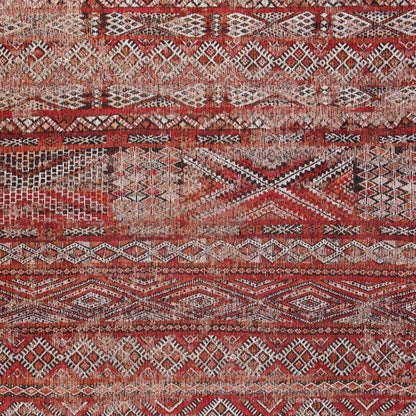 6 x 8 Red & Gray Oriental Non Skid Rug