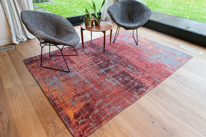 6 x 8 Red & Gray Non Skid Rug