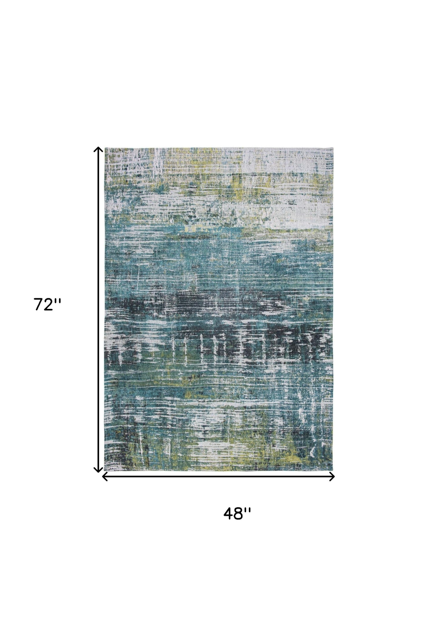 5 x 7 Blue & Green Non Skid Rug