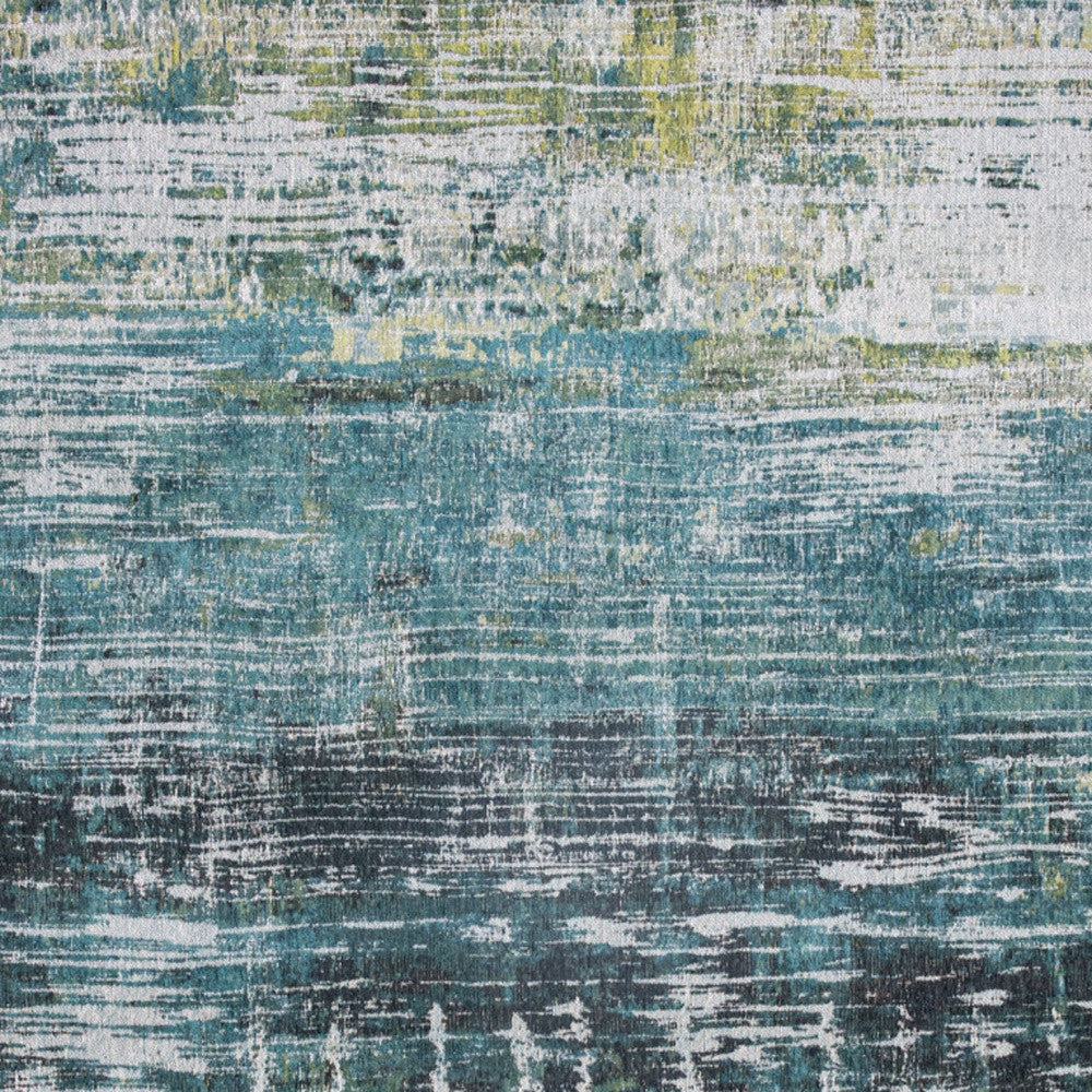 5 x 7 Blue & Green Non Skid Rug