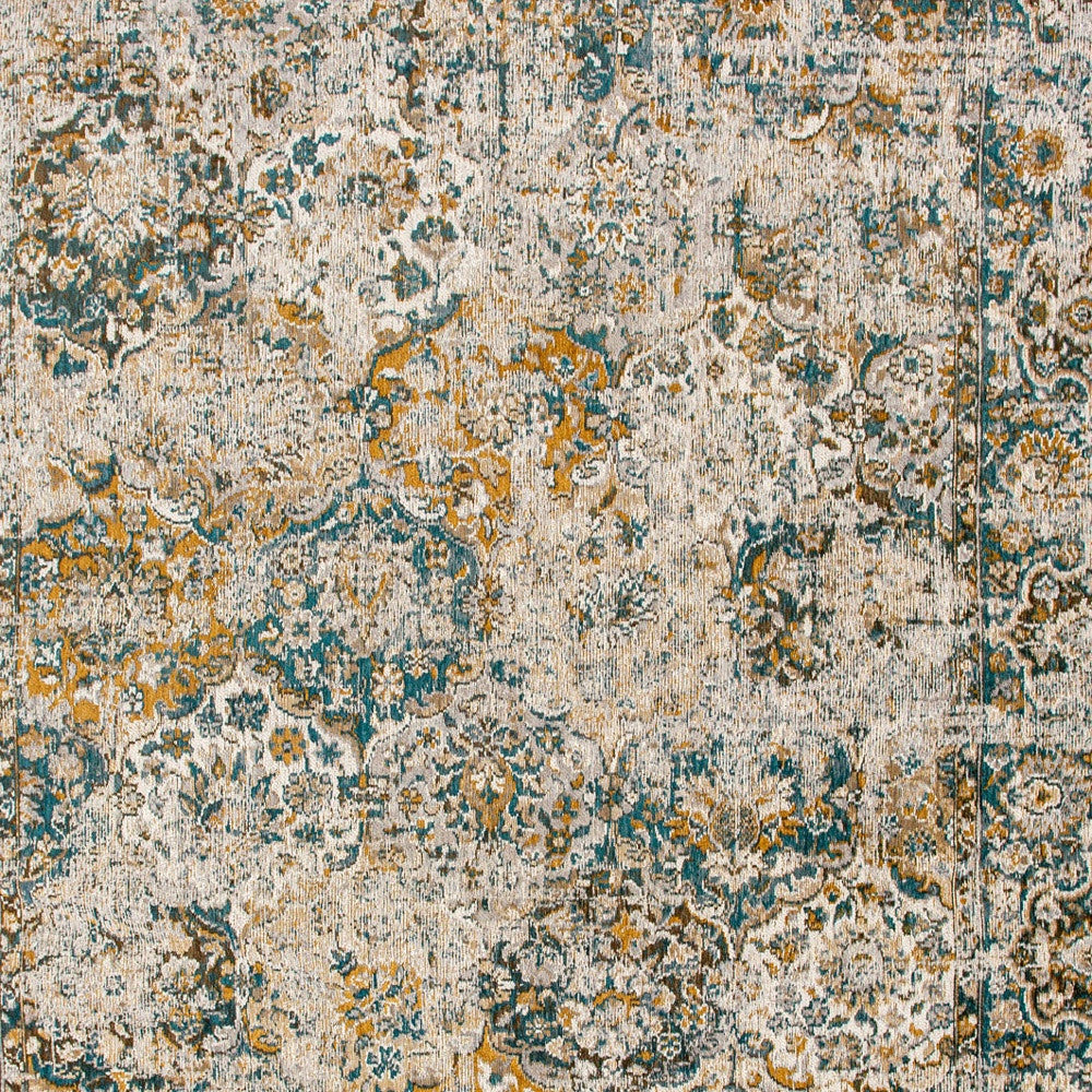 5 x 7 Blue & Green Non Skid Rug