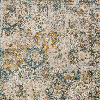 7 x 9 Blue & Green Non Skid Rug