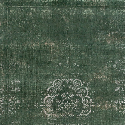 6 x 8 Gray & Green Medallion Non Skid Rug