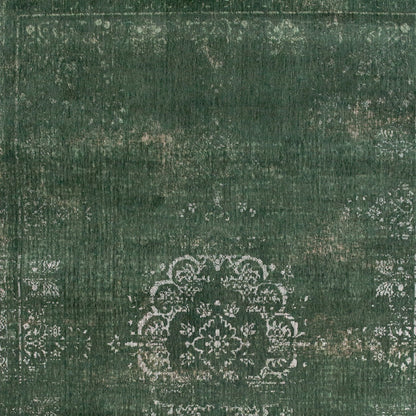 7 x 9 Gray & Green Medallion Non Skid Rug