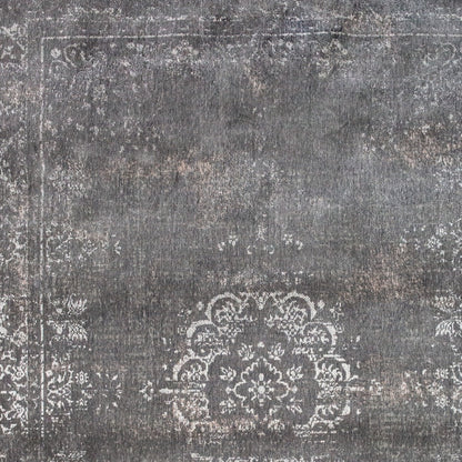 5 x 7 Gray Medallion Non Skid Rug
