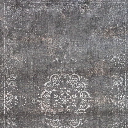 6 x 8 Gray Medallion Non Skid Rug