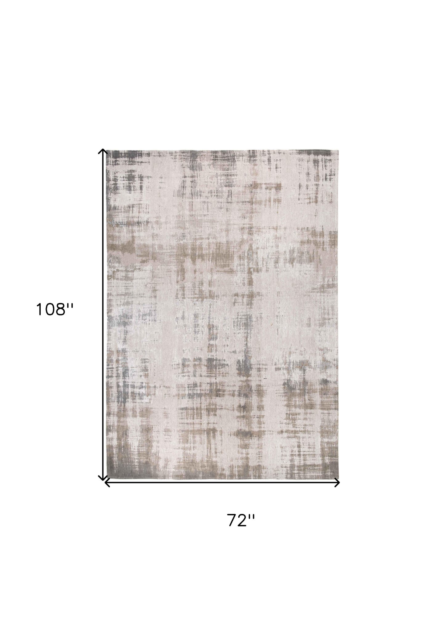 7 x 9 Gray & Beige Non Skid Rug