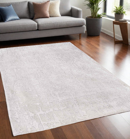 5 x 7 White Non Skid Rug