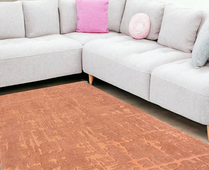 6 x 8 Orange Non Skid Rug