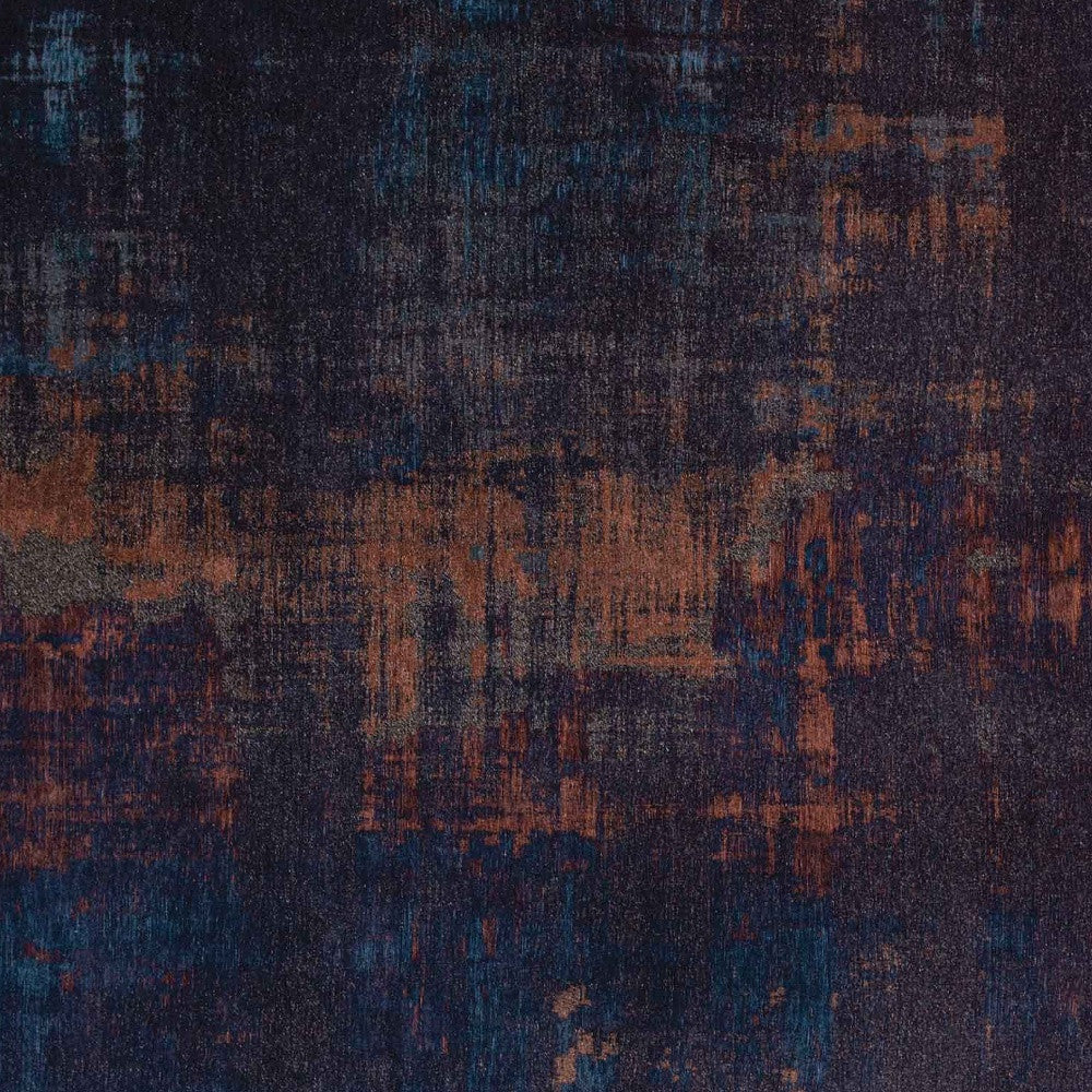 5 x 7 Blue & Brown Non Skid Rug