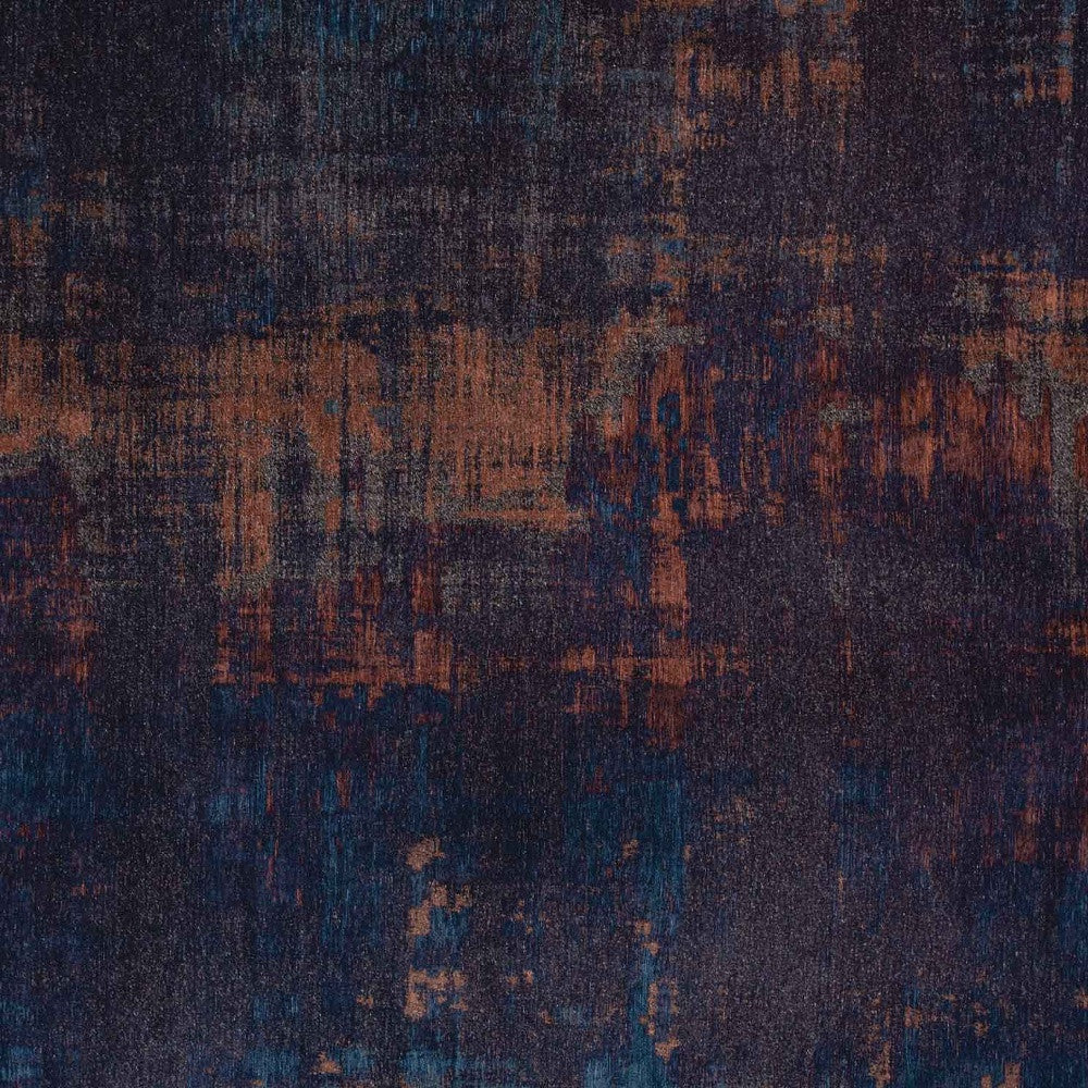 6 x 8 Blue & Brown Non Skid Rug