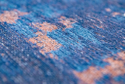 7 x 9 Blue & Brown Non Skid Rug