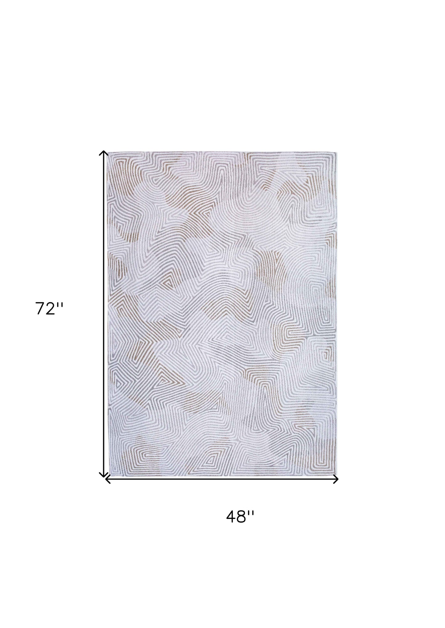 5 x 7 White Non Skid Rug