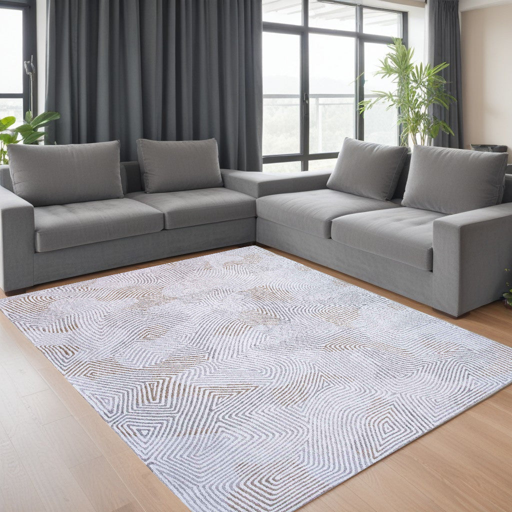 6 x 8 White Non Skid Rug
